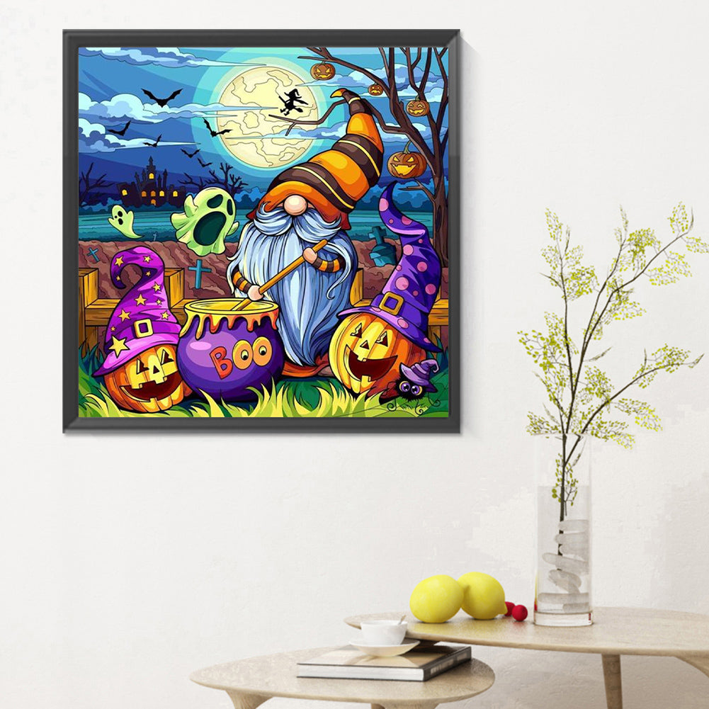 Halloween Gnome - Full Round Drill Diamond Painting 30*30CM