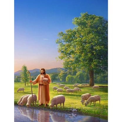 Jesus By The River - Full Square Drill Diamond Painting 30*40CM