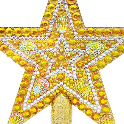 Mini Christmas Tree Star Double Sided Diamond Painting Christmas Tree Topper(01)