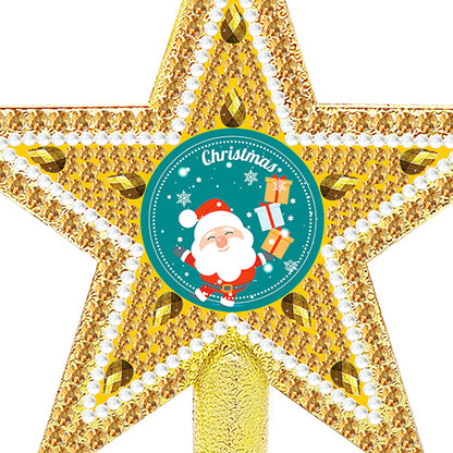 Mini Christmas Tree Star Double Sided Diamond Painting Xmas Tree Topper (201)