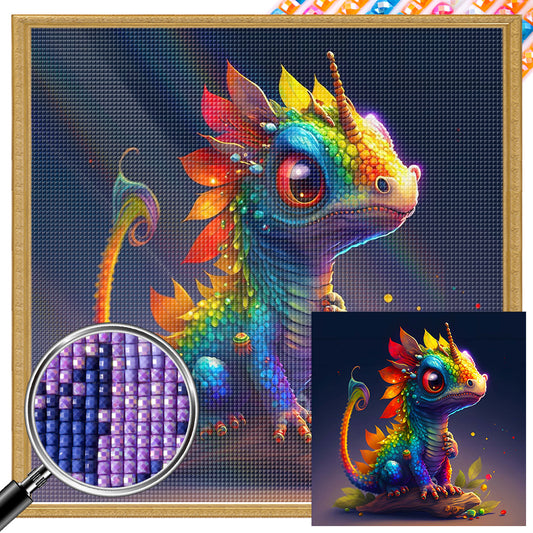 Colorful Dinosaur - Full Square Drill Diamond Painting 30*30CM