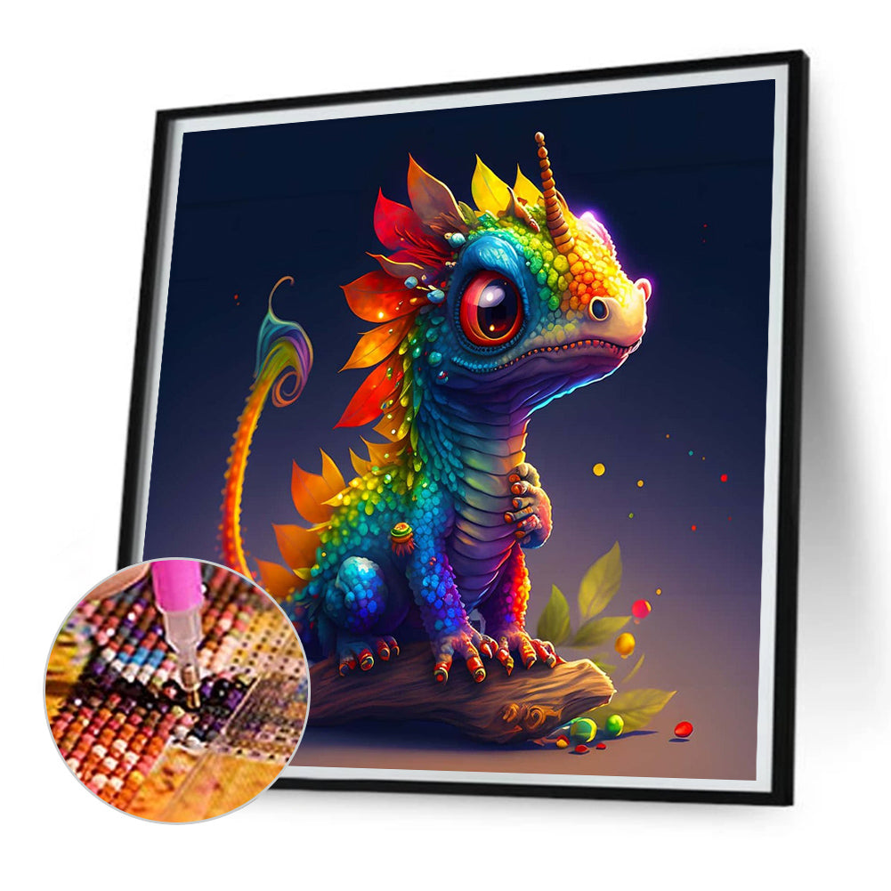 Colorful Dinosaur - Full Square Drill Diamond Painting 30*30CM