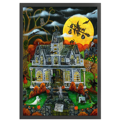 Halloween Country House - 11CT Stamped Cross Stitch 50*70CM