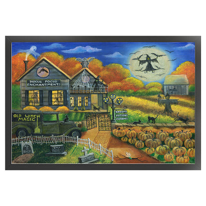 Halloween Country House - 11CT Stamped Cross Stitch 70*50CM