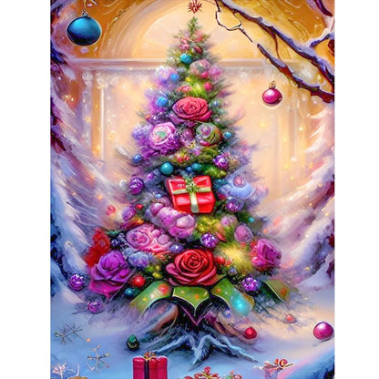 Christmas Tree - Full Round Drill Diamond Painting 30*40CM