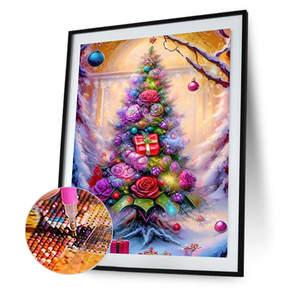 Christmas Tree - Full Round Drill Diamond Painting 30*40CM