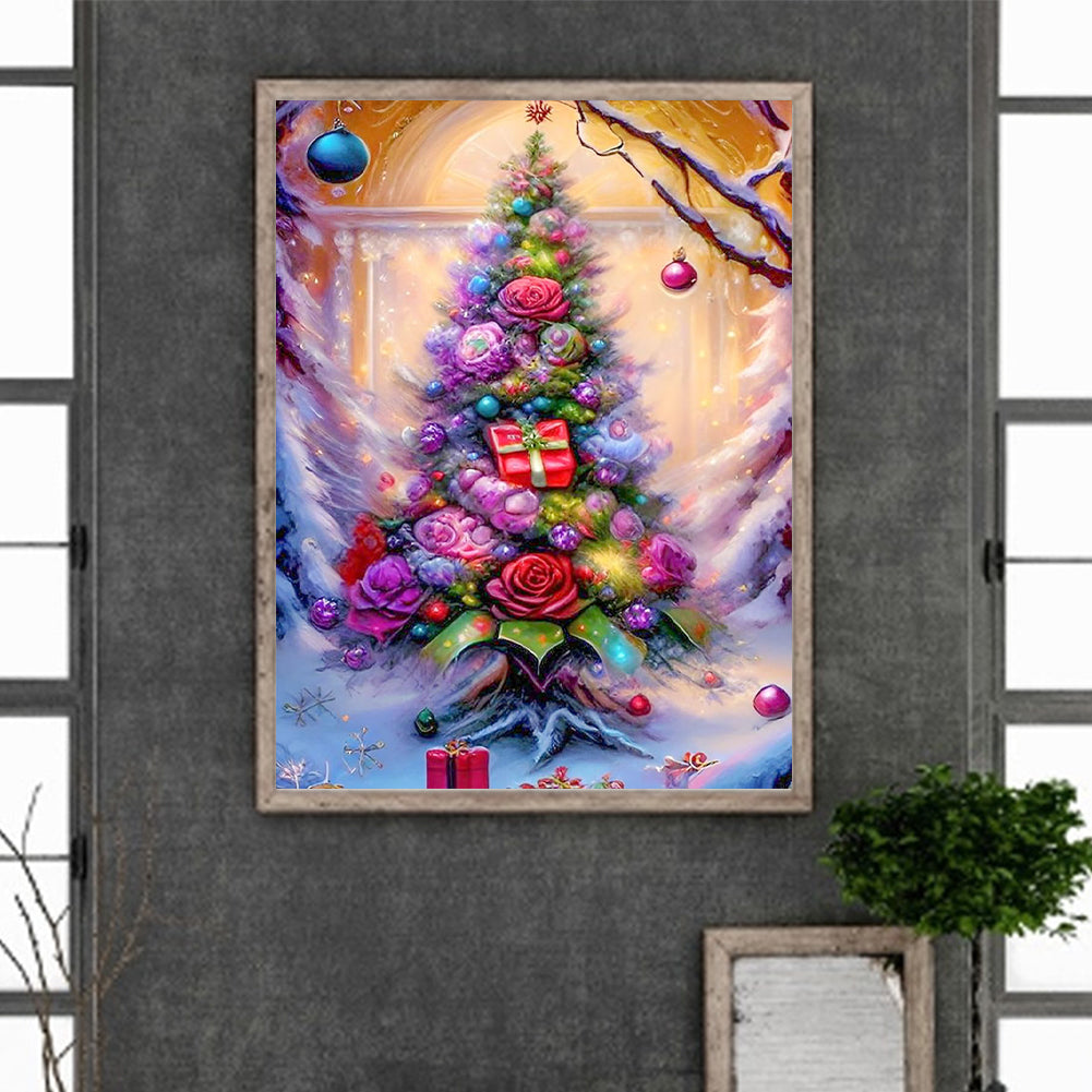 Christmas Tree - Full Round Drill Diamond Painting 30*40CM