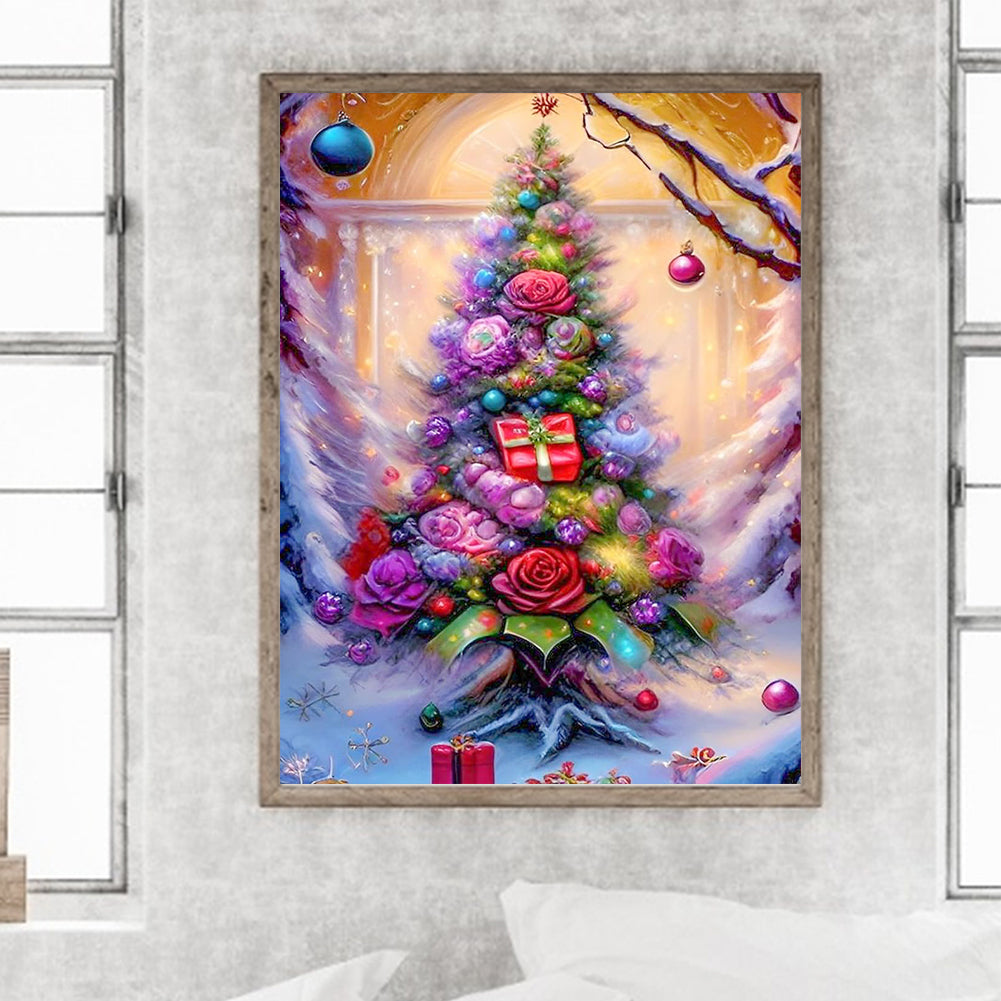 Christmas Tree - Full Round Drill Diamond Painting 30*40CM