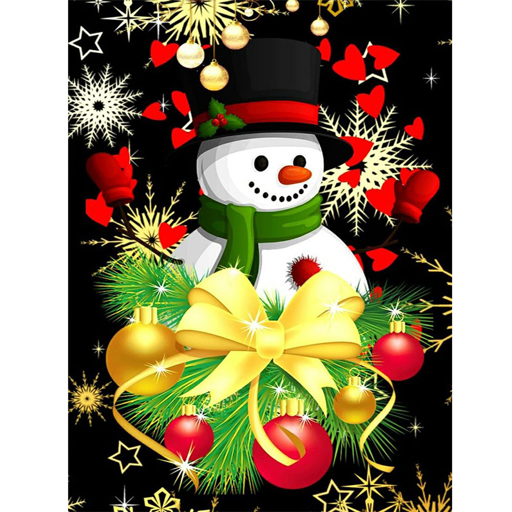 Christmas Snowman - Full Round Drill Diamond Painting 30*40CM