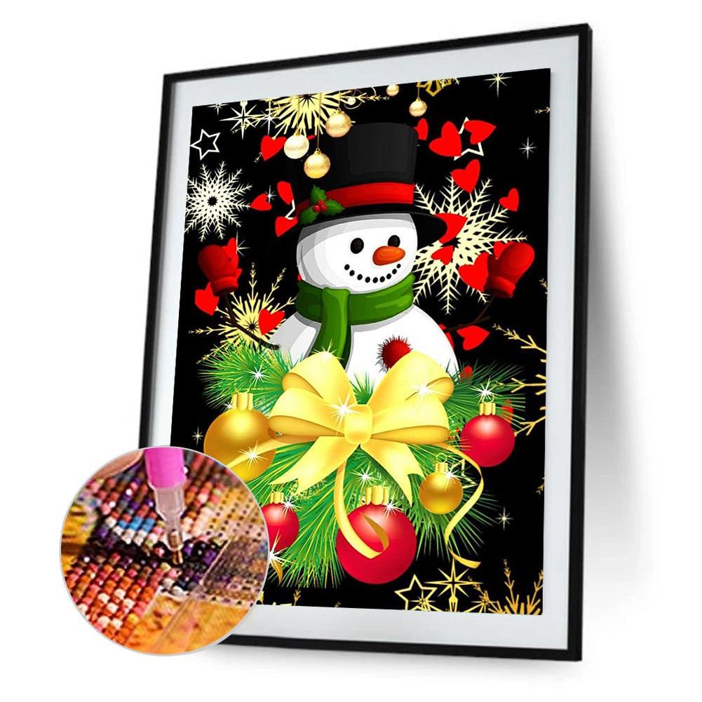 Christmas Snowman - Full Round Drill Diamond Painting 30*40CM