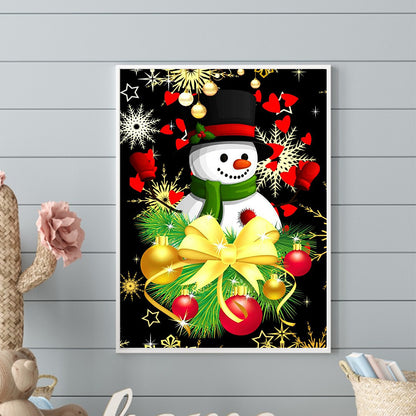 Christmas Snowman - Full Round Drill Diamond Painting 30*40CM