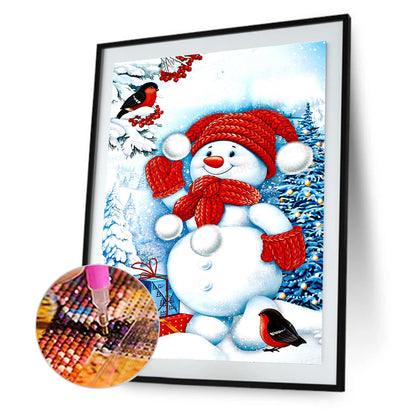 Christmas Snowman - Full Round Drill Diamond Painting 30*40CM