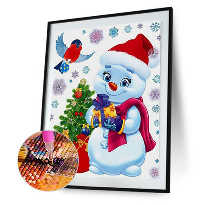 Christmas Snowman - Full Round Drill Diamond Painting 30*40CM