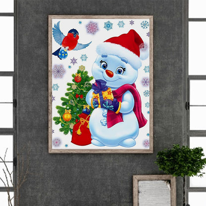 Christmas Snowman - Full Round Drill Diamond Painting 30*40CM