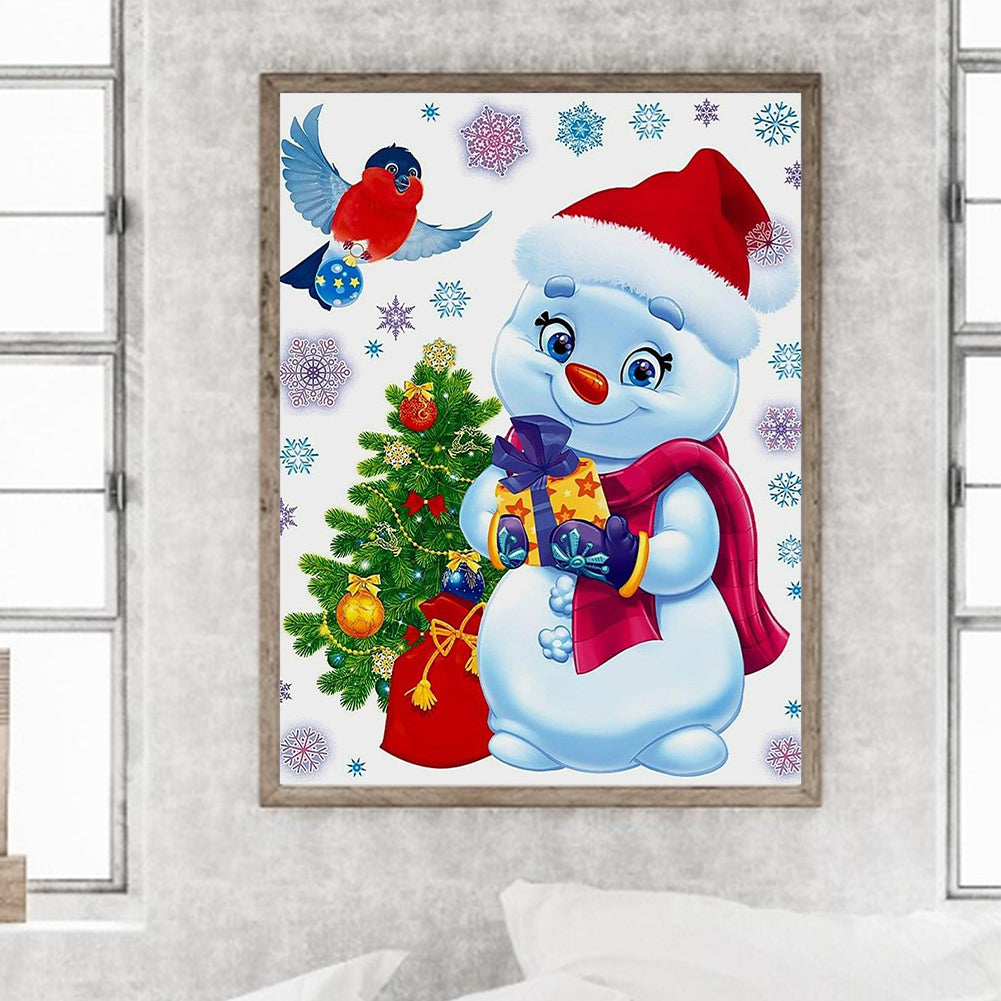 Christmas Snowman - Full Round Drill Diamond Painting 30*40CM