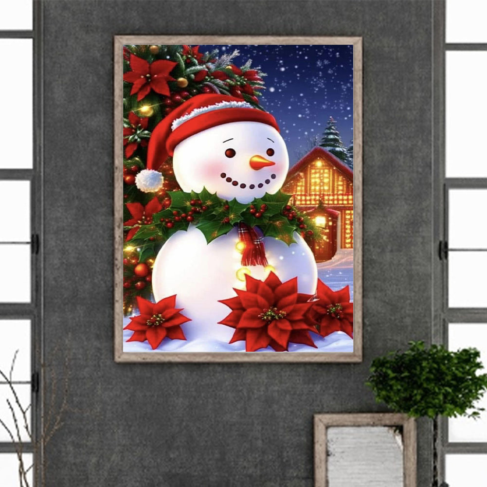 Christmas Snowman - Full Round Drill Diamond Painting 30*40CM