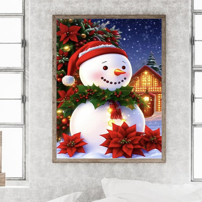 Christmas Snowman - Full Round Drill Diamond Painting 30*40CM