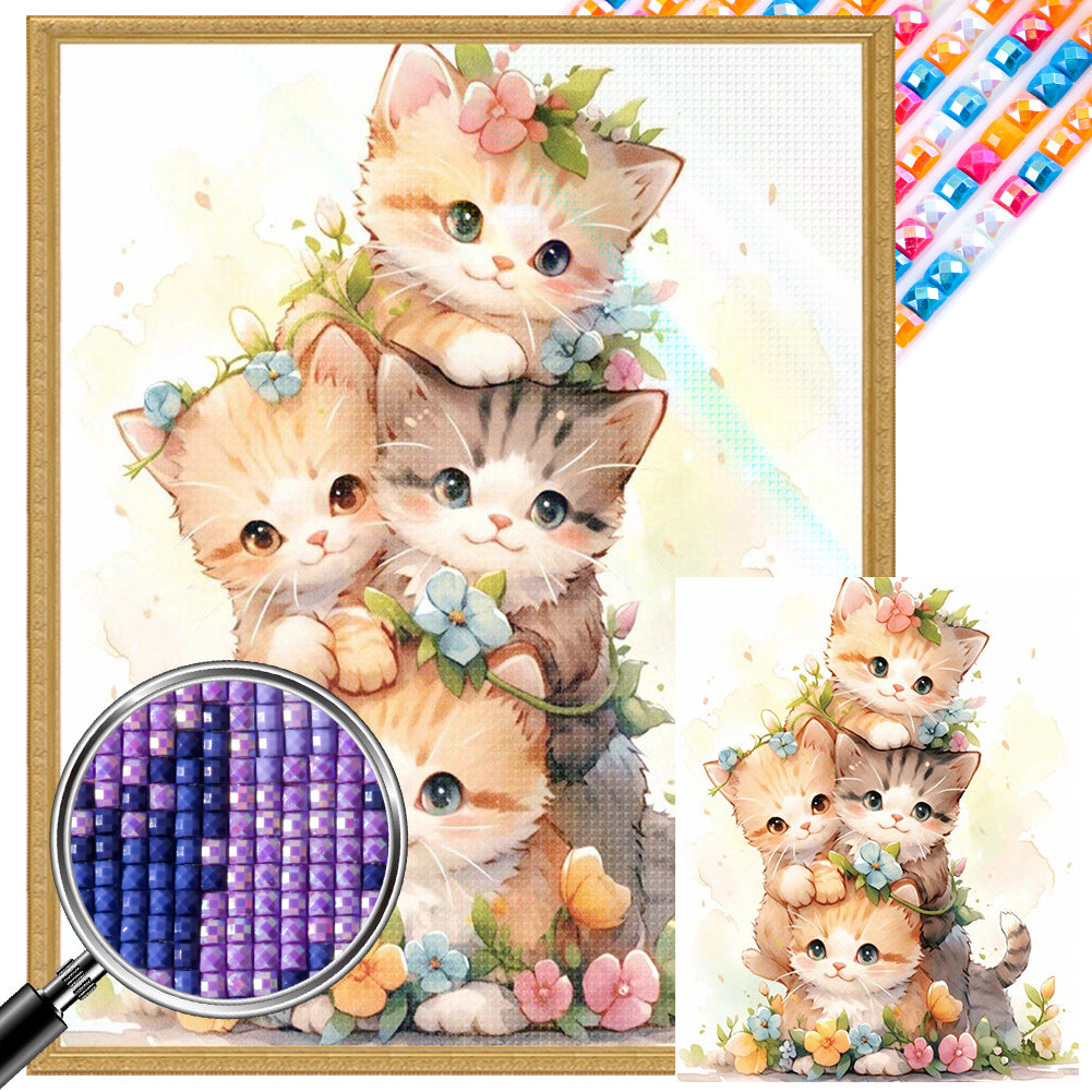 Meow Jenga - Full Square Drill Diamond Painting 40*50CM