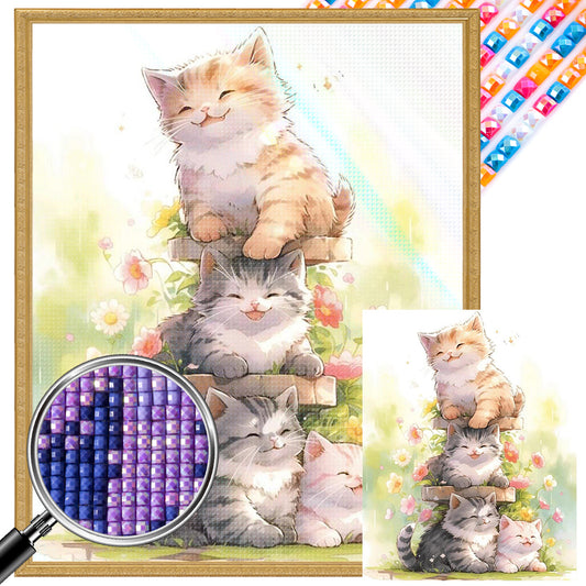 Many Cats - Full Square Drill Diamond Painting 40*50CM