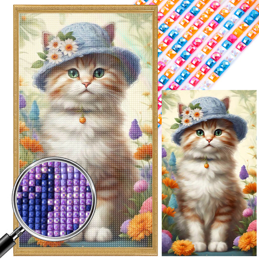 Cat - Full Square Drill Diamond Painting 40*70CM