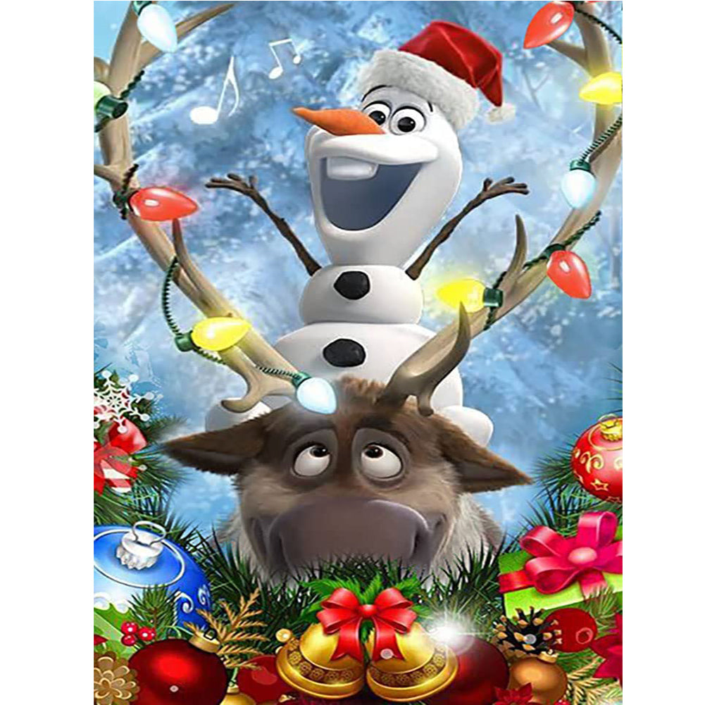 Frozen Snowman - Full Round Drill Diamond Painting 30*40CM