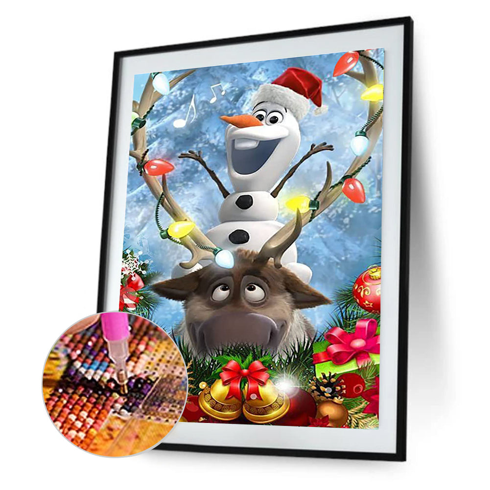 Frozen Snowman - Full Round Drill Diamond Painting 30*40CM