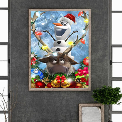 Frozen Snowman - Full Round Drill Diamond Painting 30*40CM