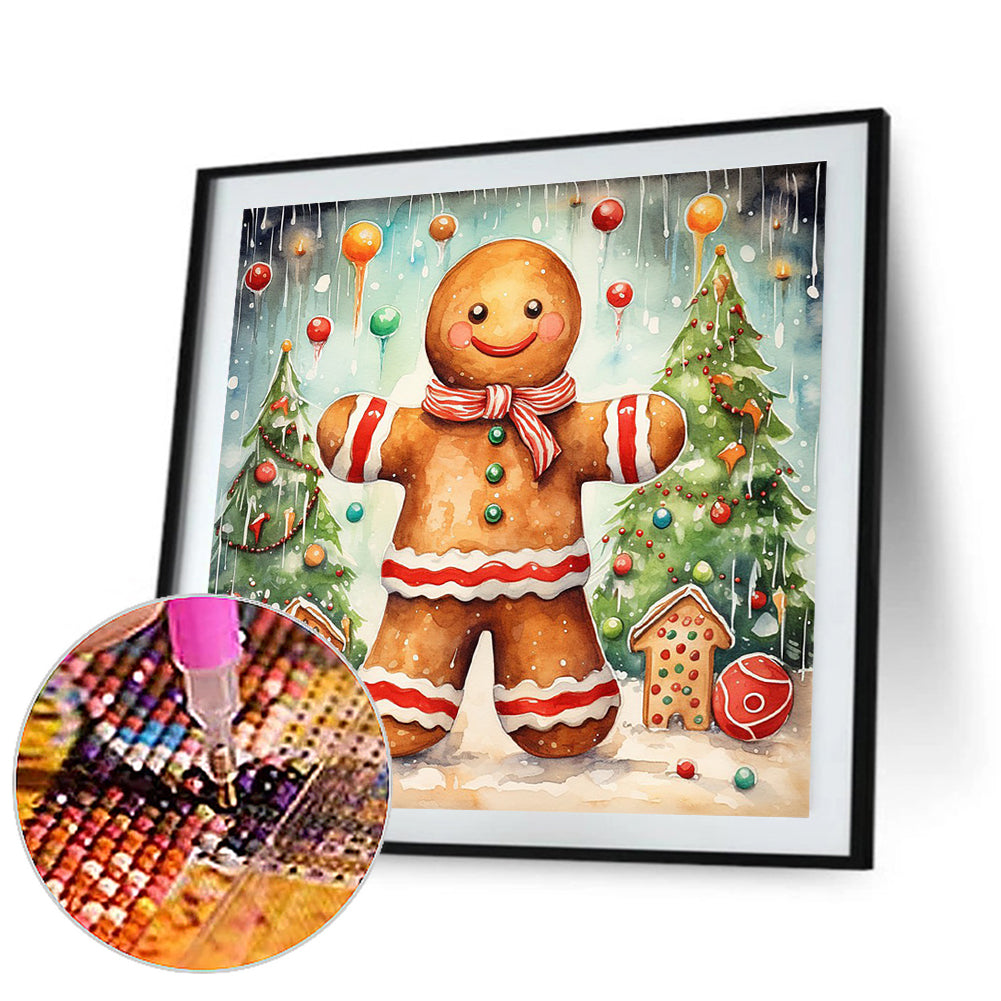 Gingerbread Biscuit - Full Round Drill Diamond Painting 40*40CM