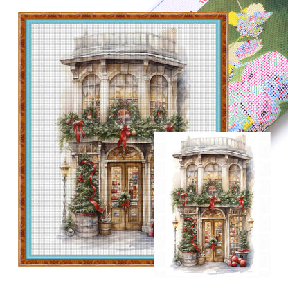 Christmas House - 11CT Stamped Cross Stitch 50*60CM