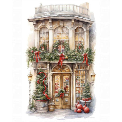 Christmas House - 11CT Stamped Cross Stitch 50*60CM