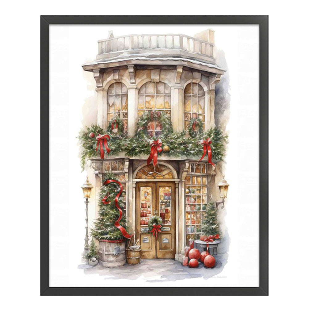 Christmas House - 11CT Stamped Cross Stitch 50*60CM