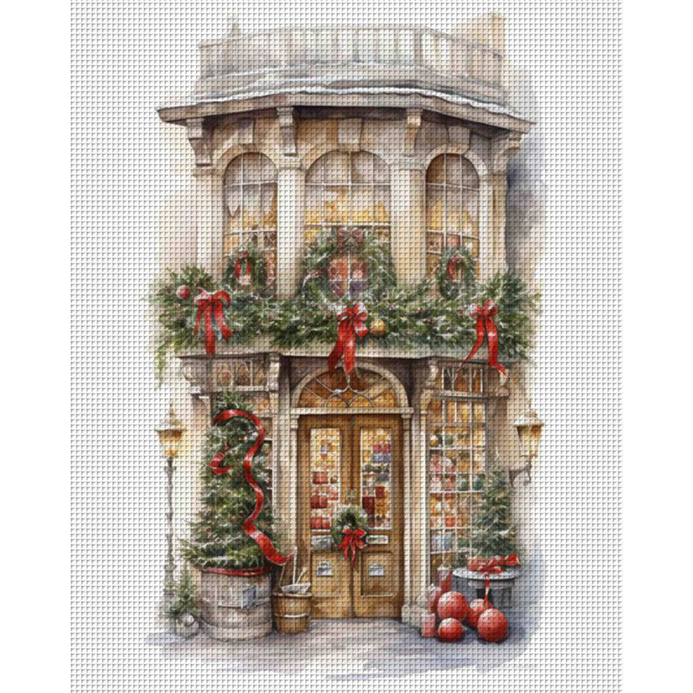 Christmas House - 11CT Stamped Cross Stitch 50*60CM