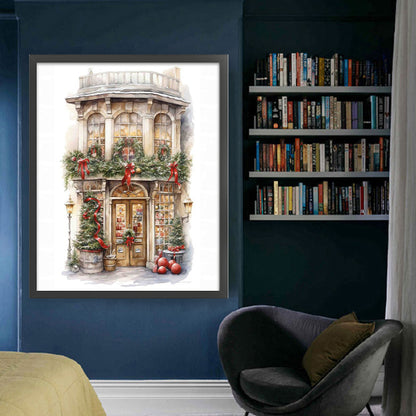 Christmas House - 11CT Stamped Cross Stitch 50*60CM