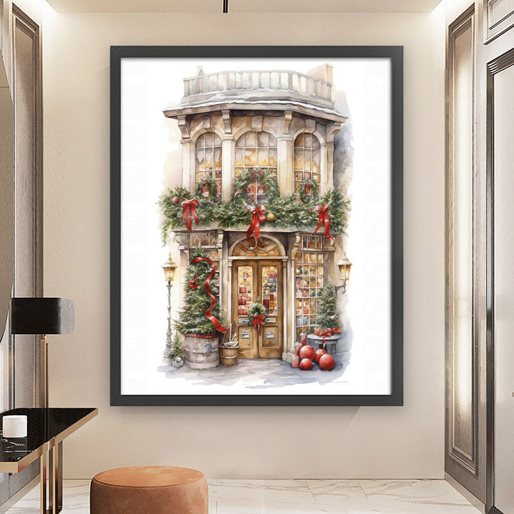 Christmas House - 11CT Stamped Cross Stitch 50*60CM