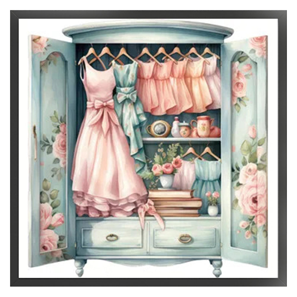 Wardrobe - 11CT Stamped Cross Stitch 50*50CM