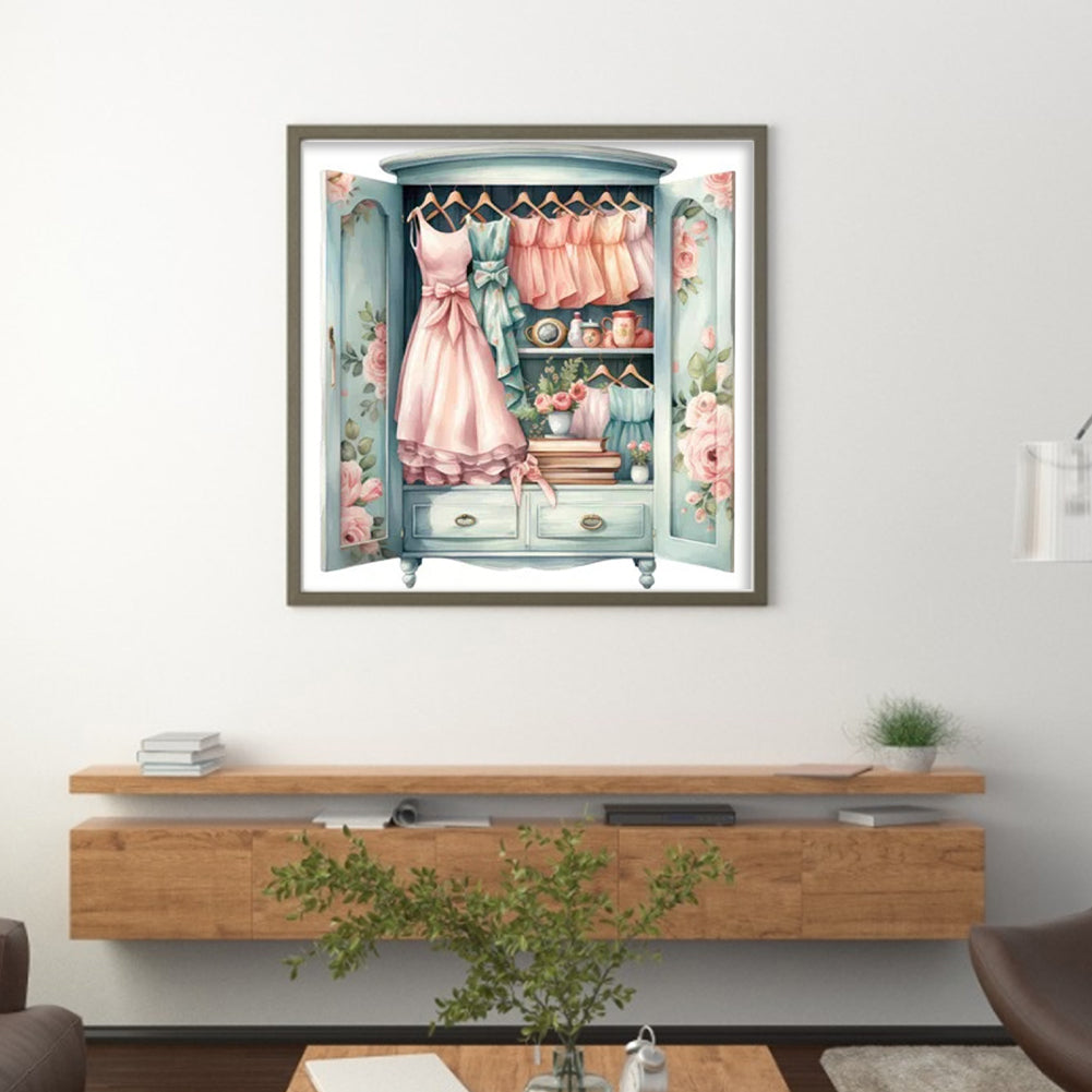 Wardrobe - 11CT Stamped Cross Stitch 50*50CM