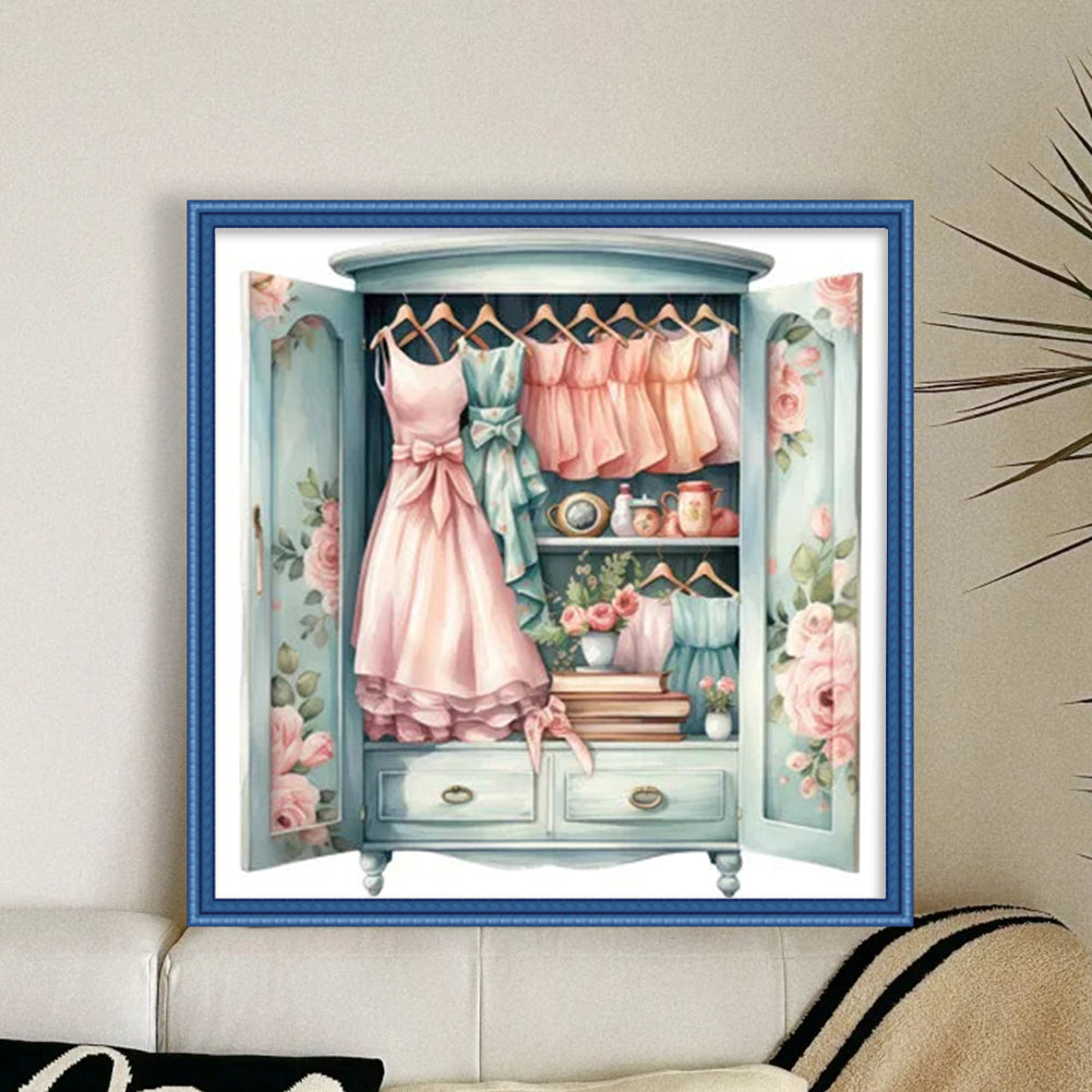 Wardrobe - 11CT Stamped Cross Stitch 50*50CM