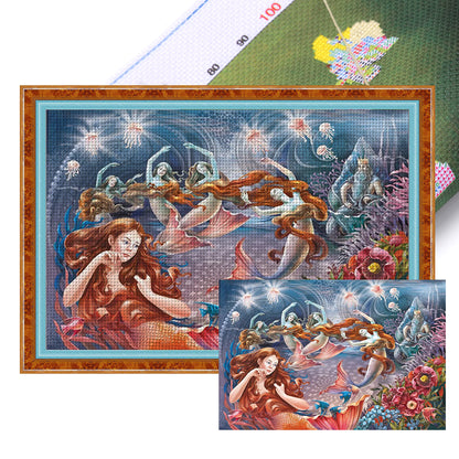 Mermaid - 11CT Stamped Cross Stitch 60*40CM
