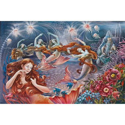 Mermaid - 11CT Stamped Cross Stitch 60*40CM
