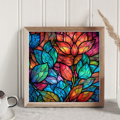 Glass Painting-Grass - 14CT Stamped Cross Stitch 40*40CM