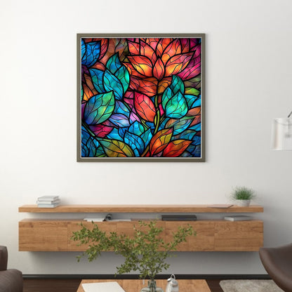 Glass Painting-Grass - 14CT Stamped Cross Stitch 40*40CM