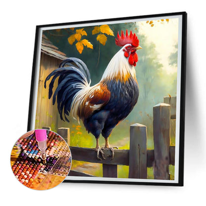 Rooster - Full Round Drill Diamond Painting 30*30CM