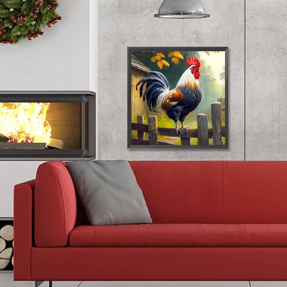 Rooster - Full Round Drill Diamond Painting 30*30CM