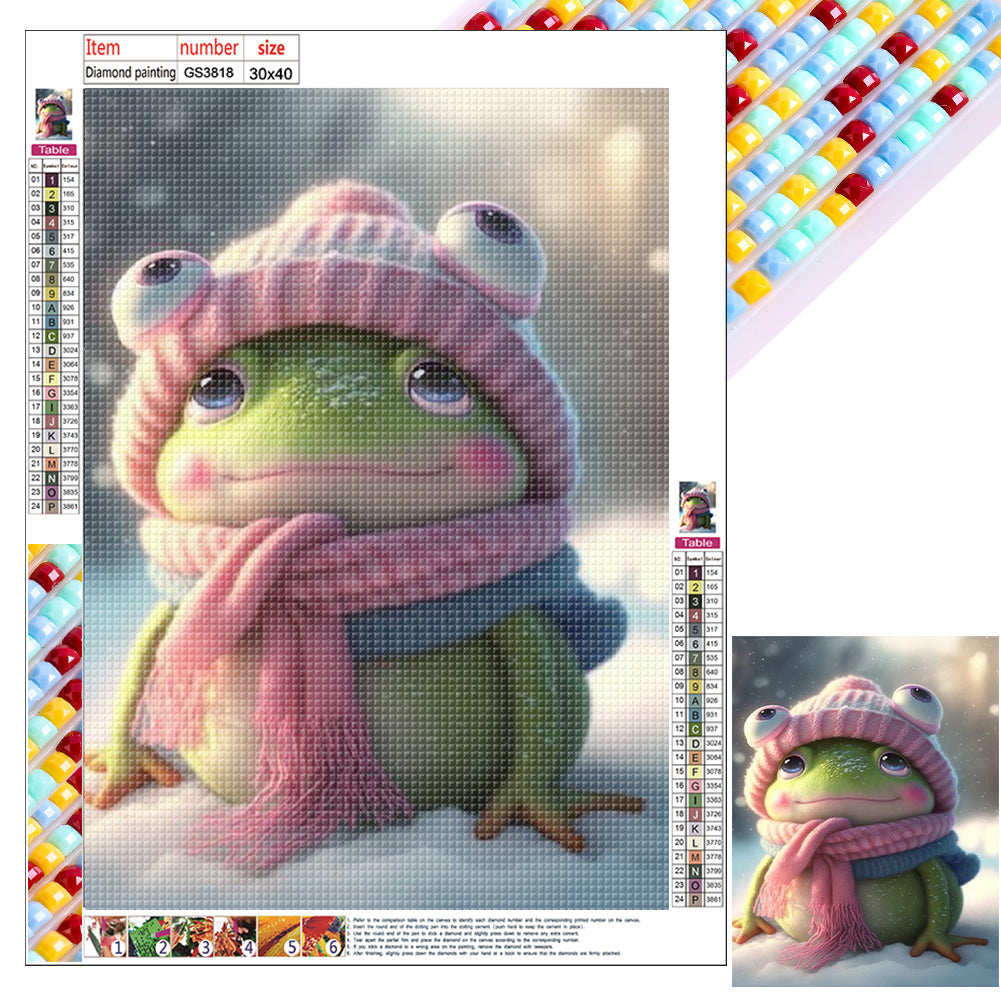 Snow Frog - Full Square Drill Diamond Painting 30*40CM