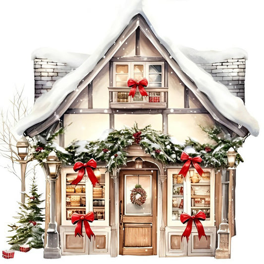 Christmas Candy House - Full Round Drill Diamond Painting 30*30CM