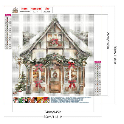 Christmas Candy House - Full Round Drill Diamond Painting 30*30CM