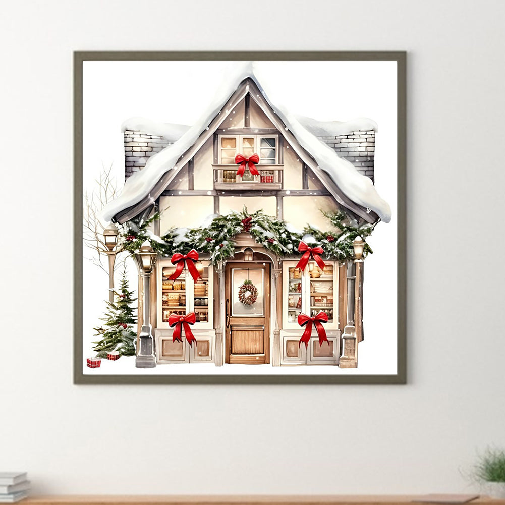 Christmas Candy House - Full Round Drill Diamond Painting 30*30CM