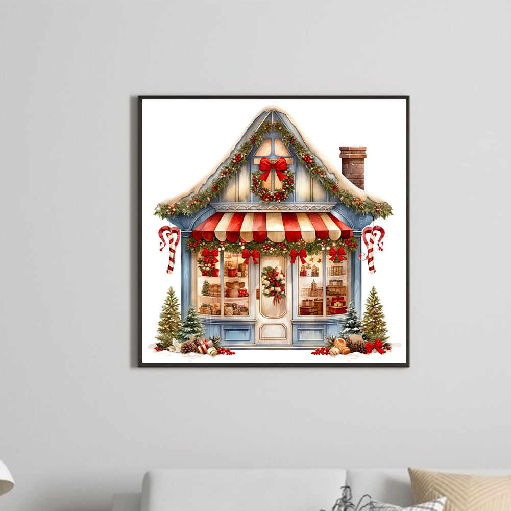 Christmas Candy House - Full Round Drill Diamond Painting 30*30CM