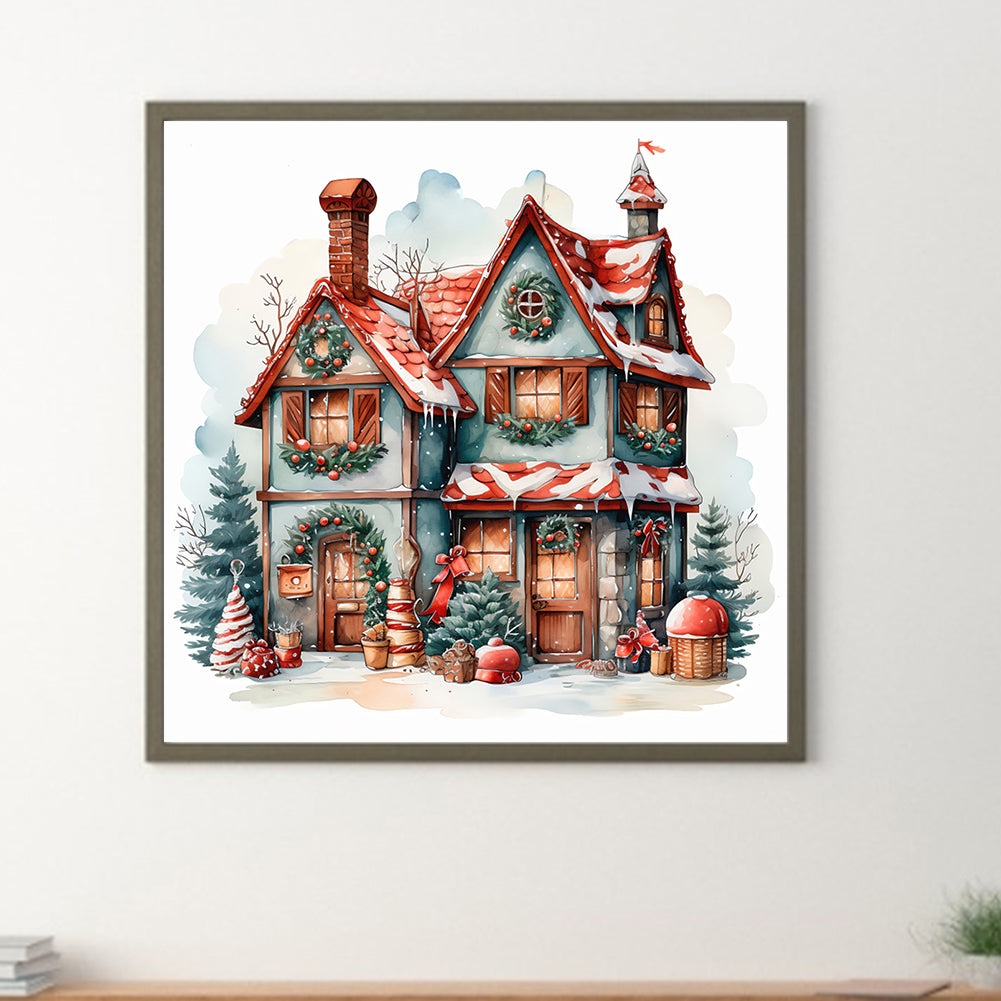 Christmas Candy House - Full Round Drill Diamond Painting 30*30CM