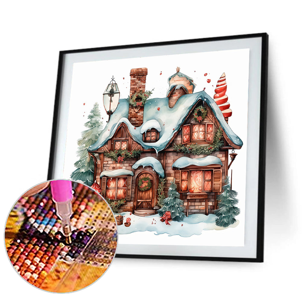 Christmas Igloo - Full Round Drill Diamond Painting 30*30CM